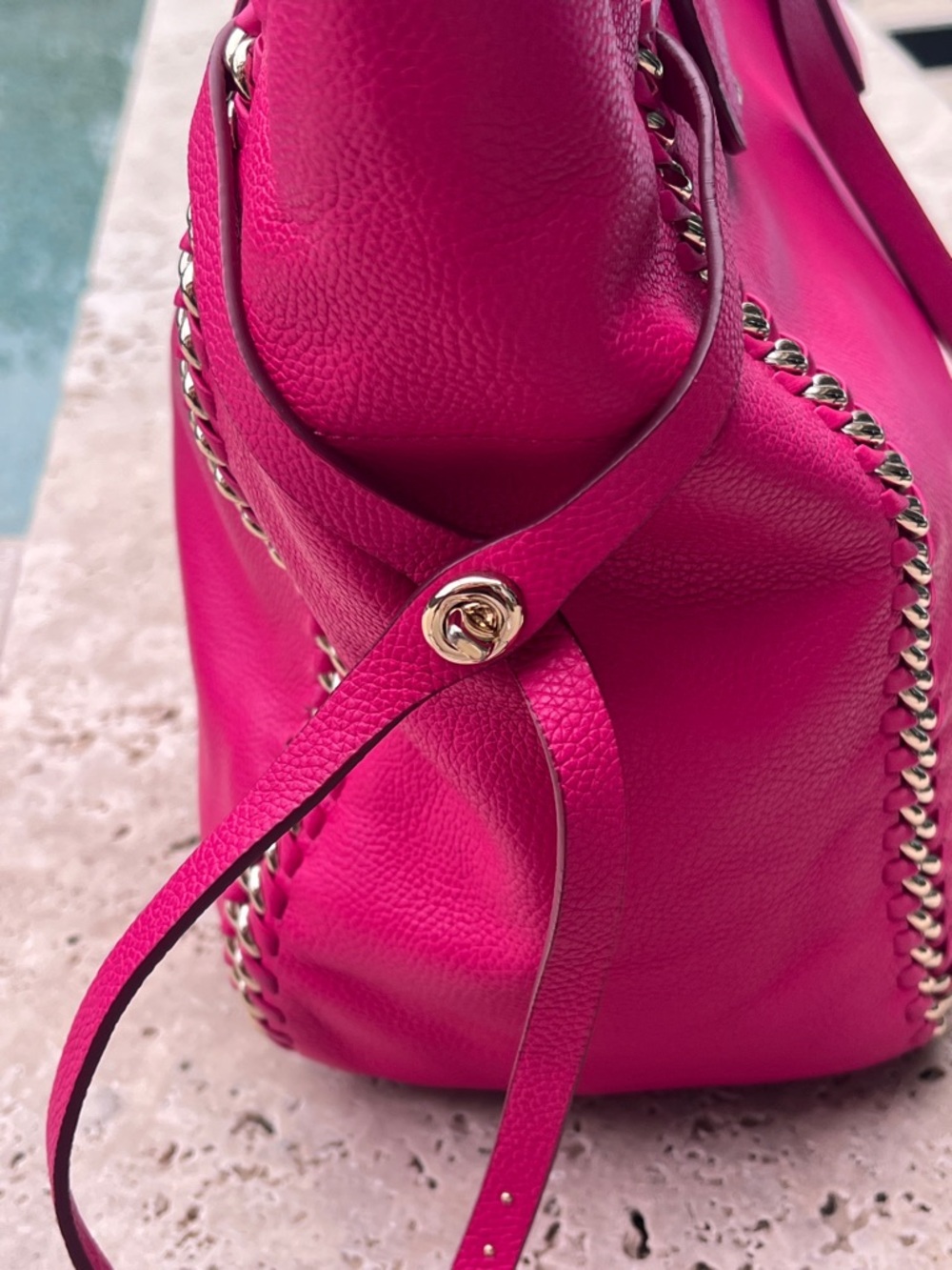 RARE COACH “Pink Ruby” Tatum Shoulder Tote - Picture 6 of 15